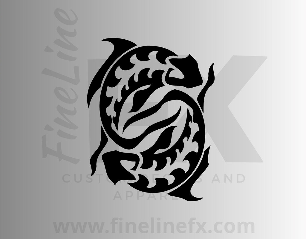Pisces Fish Koi Fish Vinyl Decal Sticker - FineLineFX