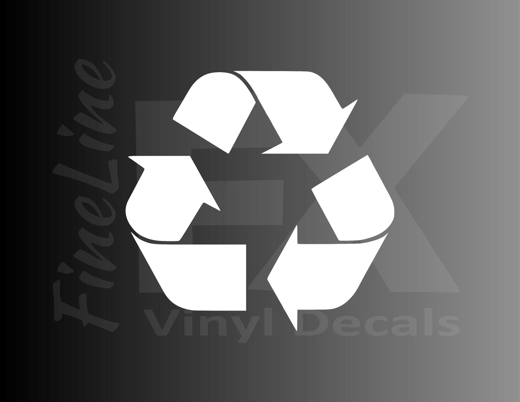 Recycle, Recycling Symbol Vinyl Decal Sticker - FineLineFX