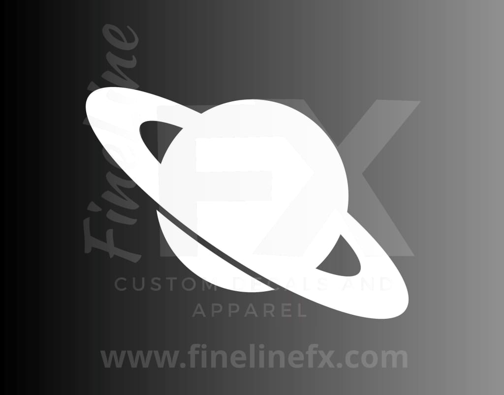 Saturn Planet With Rings Vinyl Decal Sticker - FineLineFX
