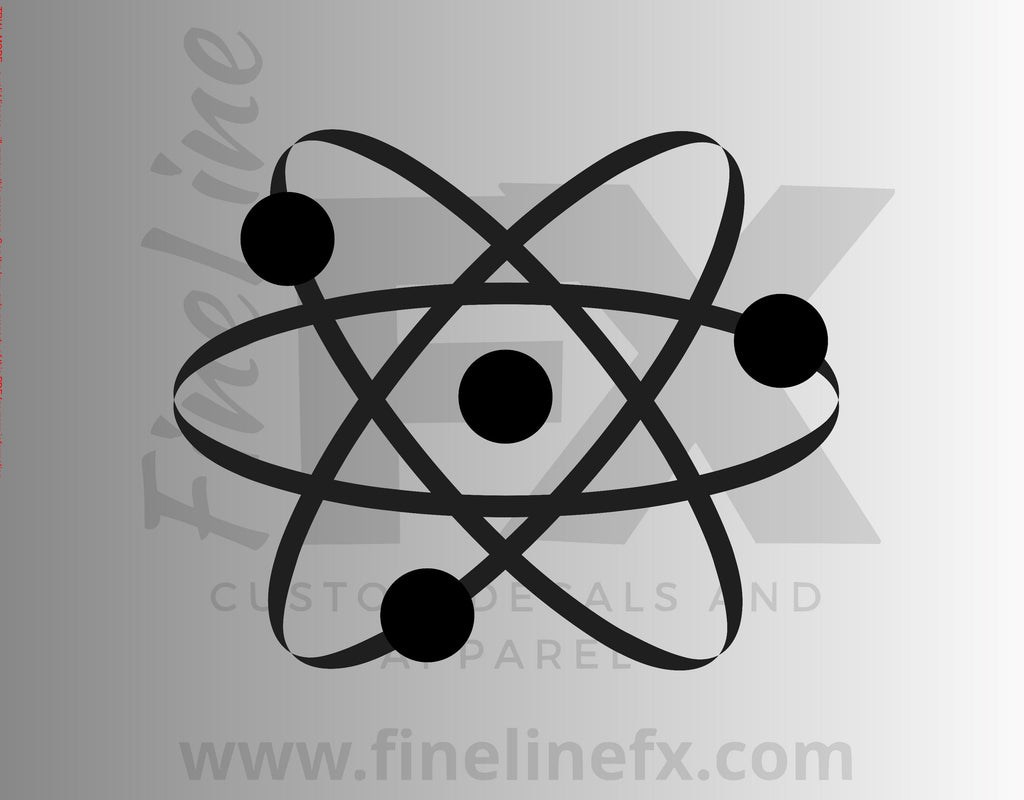 Chemistry Atom Vinyl Decal Sticker - FineLineFX