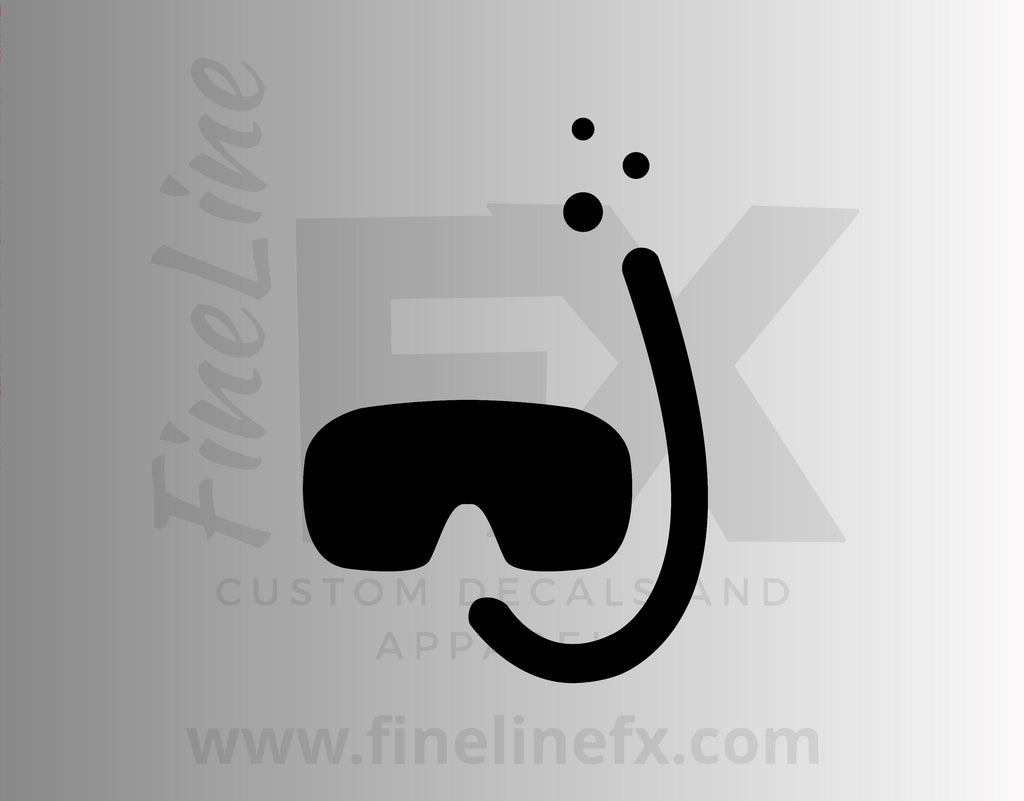 Scuba Mask Snorkeling Vinyl Decal Sticker - FineLineFX