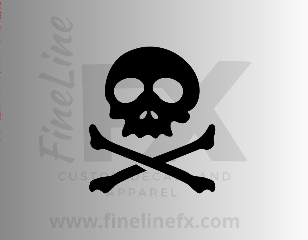 Skull and Crossbones Danger Poison Vinyl Decal Sticker - FineLineFX