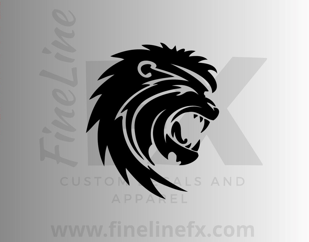 Tribal Lion Roaring Leo Zodiac Design Vinyl Decal Sticker - FineLineFX