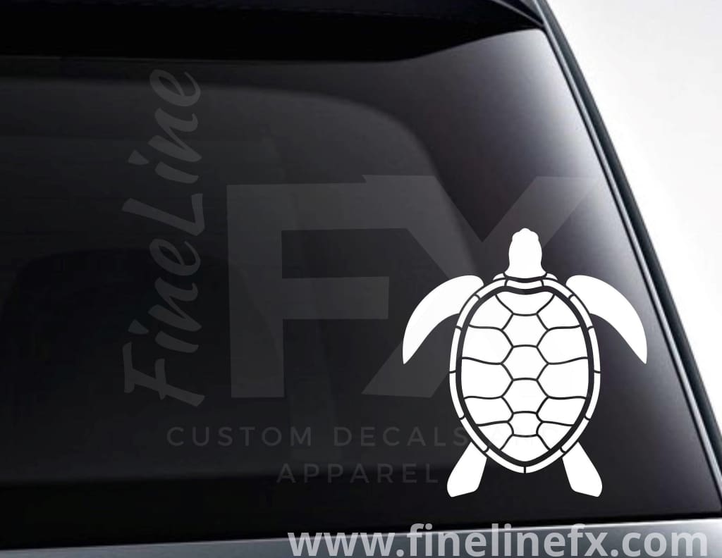 Turtle Tortoise Design Vinyl Decal Sticker - FineLineFX
