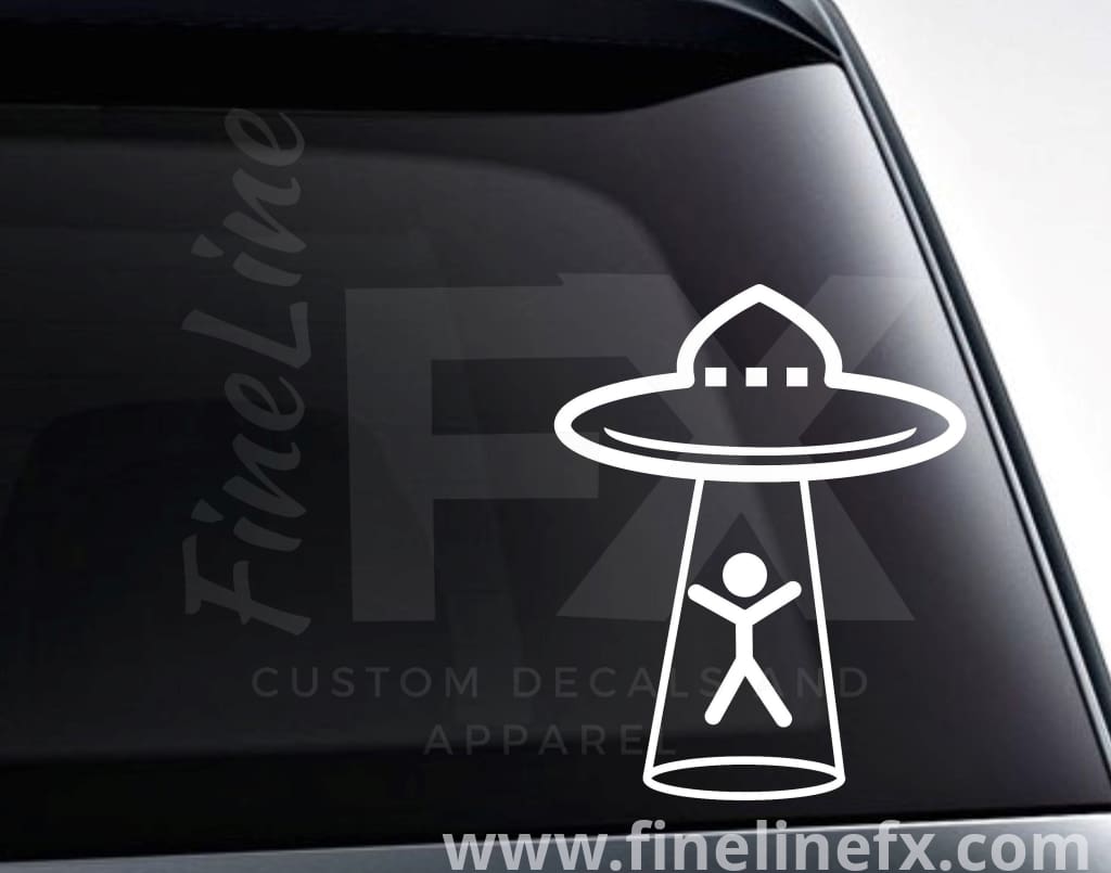 UFO Alien Abduction Vinyl Decal Sticker - FineLineFX