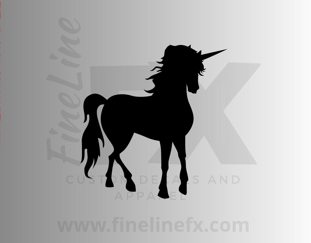 Unicorn Silhouette Vinyl Decal Sticker - FineLineFX