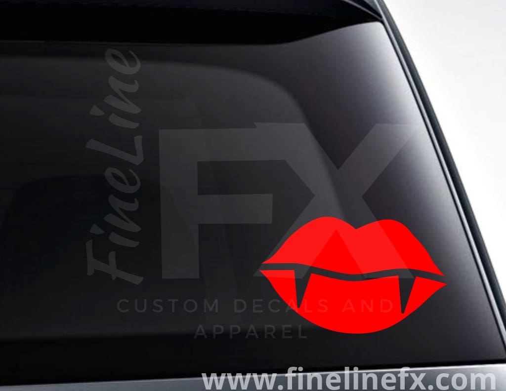 Vampire Lips Vinyl Decal Sticker - FineLineFX