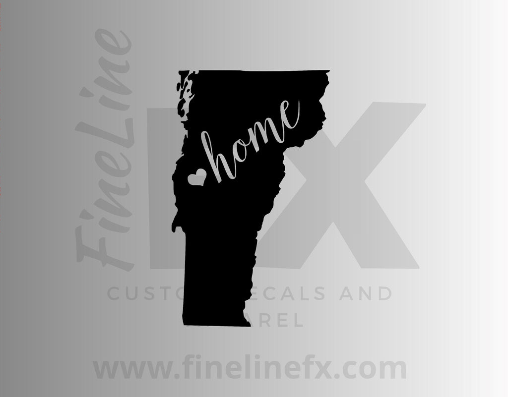 Vermont Home State Vinyl Decal Sticker - FineLineFX