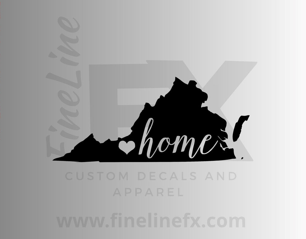 Virginia Home State Vinyl Decal Sticker - FineLineFX