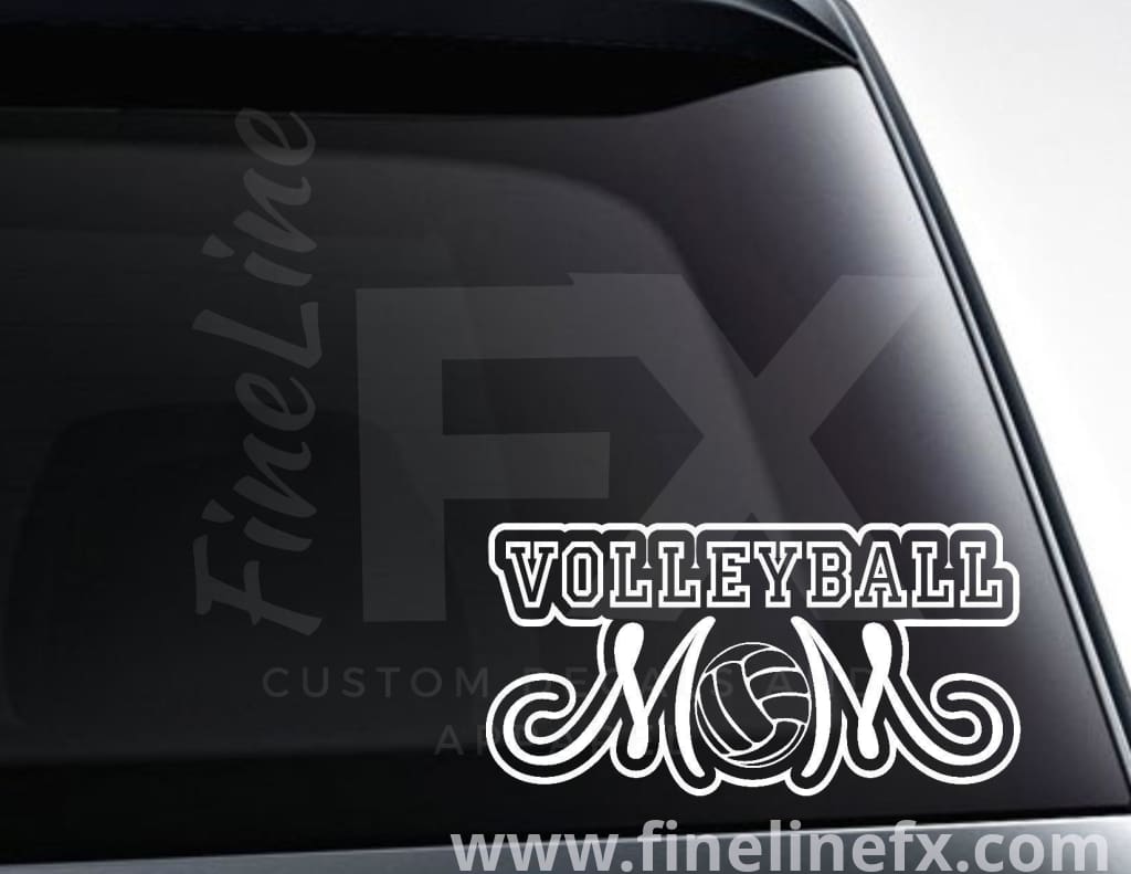 Volleyball Mom Vinyl Decal Sticker - FineLineFX