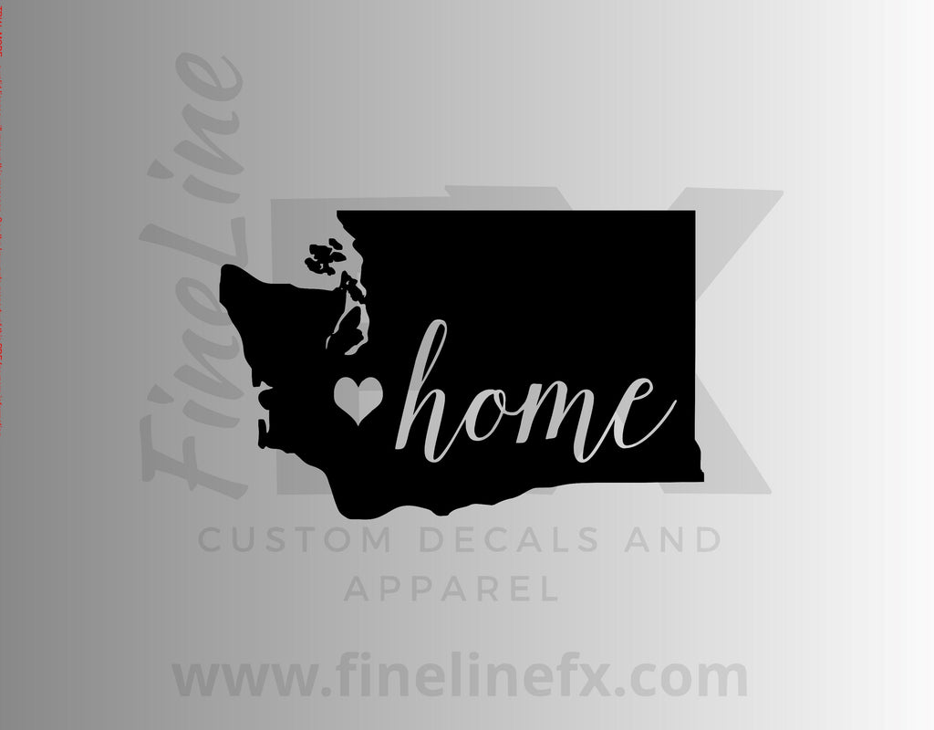 Washington Home State Vinyl Decal Sticker - FineLineFX