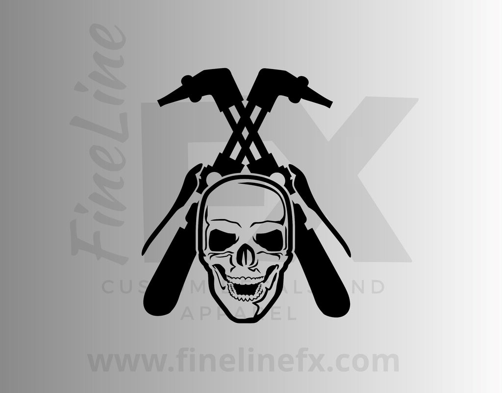 Welding Skull, Welder Vinyl Decal Sticker - FineLineFX