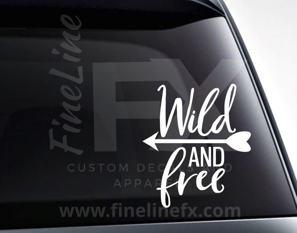 Wild And Free Vinyl Decal Sticker - FineLineFX