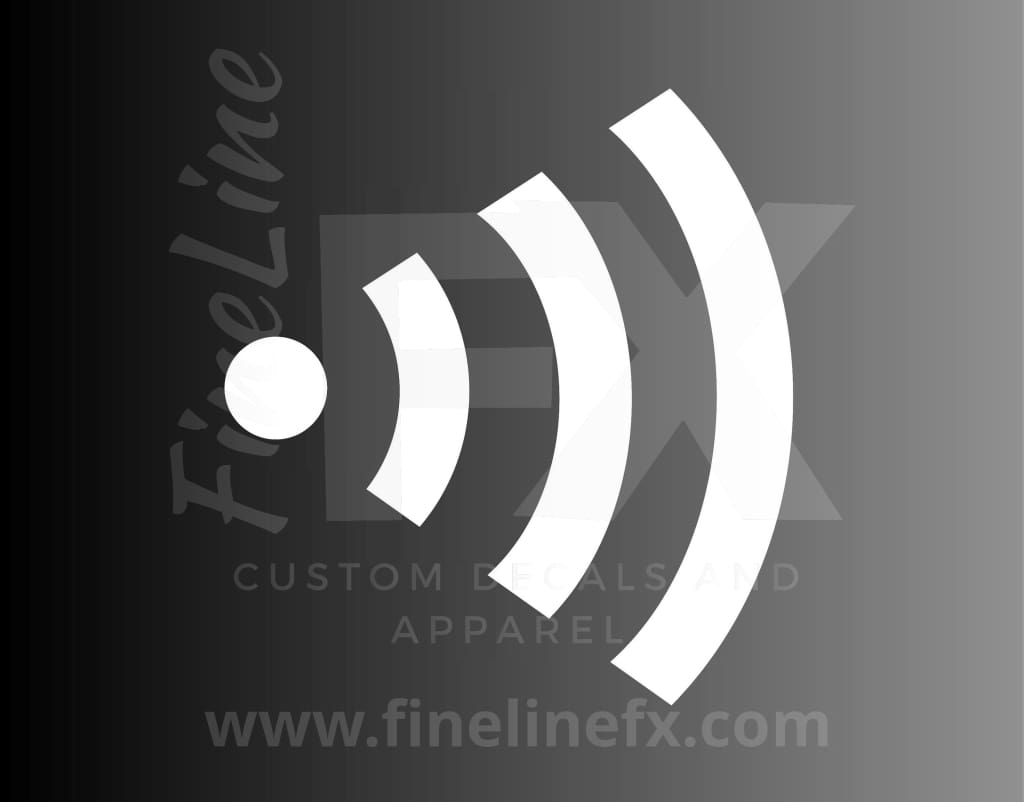 Wireless Wifi Signal Vinyl Decal Sticker - FineLineFX