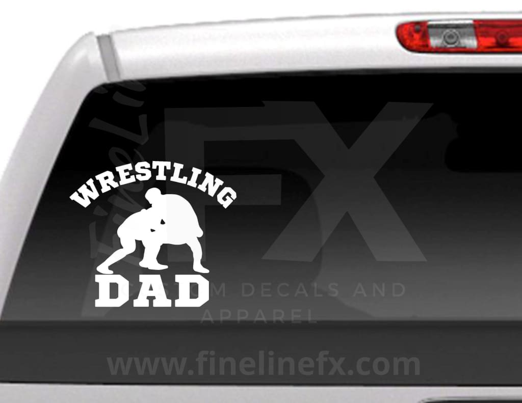 Wrestling Dad Vinyl Decal Sticker - FineLineFX