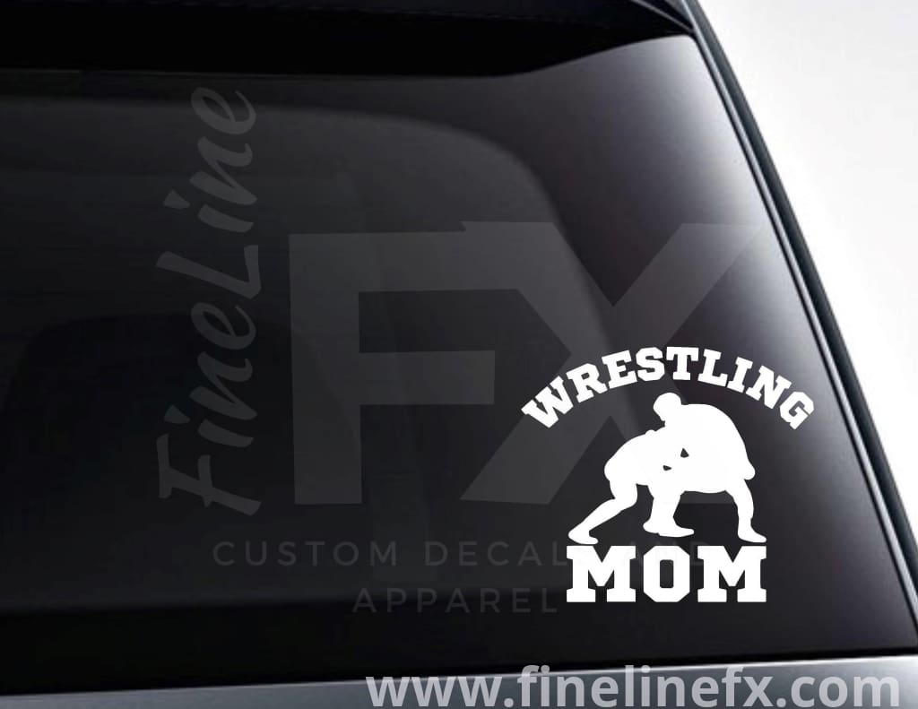 Wrestling Mom Vinyl Decal Sticker - FineLineFX