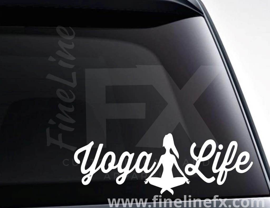 Yoga Life Vinyl Decal Sticker - FineLineFX