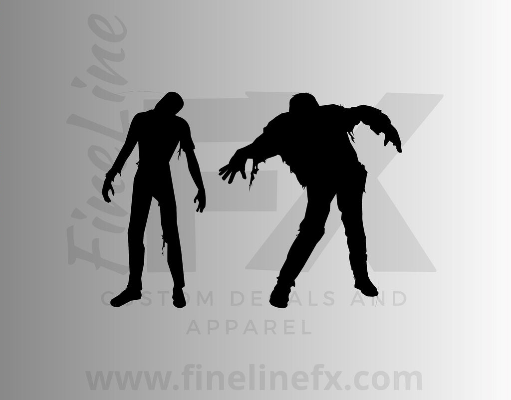Zombie Silhouettes Vinyl Decal Sticker - FineLineFX