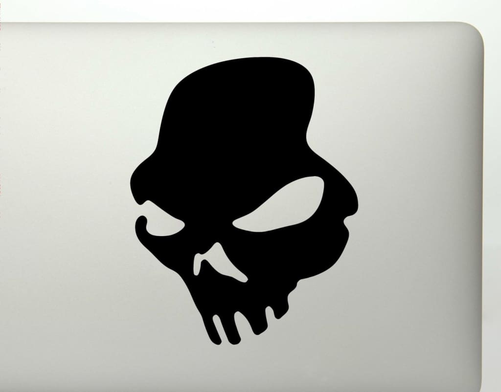 Zombie Skull Vinyl Decal Sticker - FineLineFX